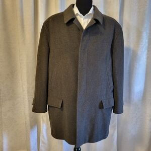 SAKS Fifth Avenue Men's Wool Jacket, Coat Size 48R, Green, Winter, Outerwear